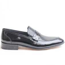 Özpolat Siyah Rugan Deri Kösele Klasik Ayakkabı