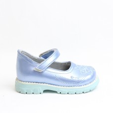 Obucca Bebek Mavi Cırtlı Kız Bebek Ayakkabı