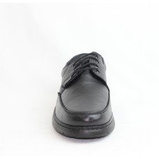 Obucca Siyah Deri Bağlı Topuk Jelli Günlük Poli Ayakkabı