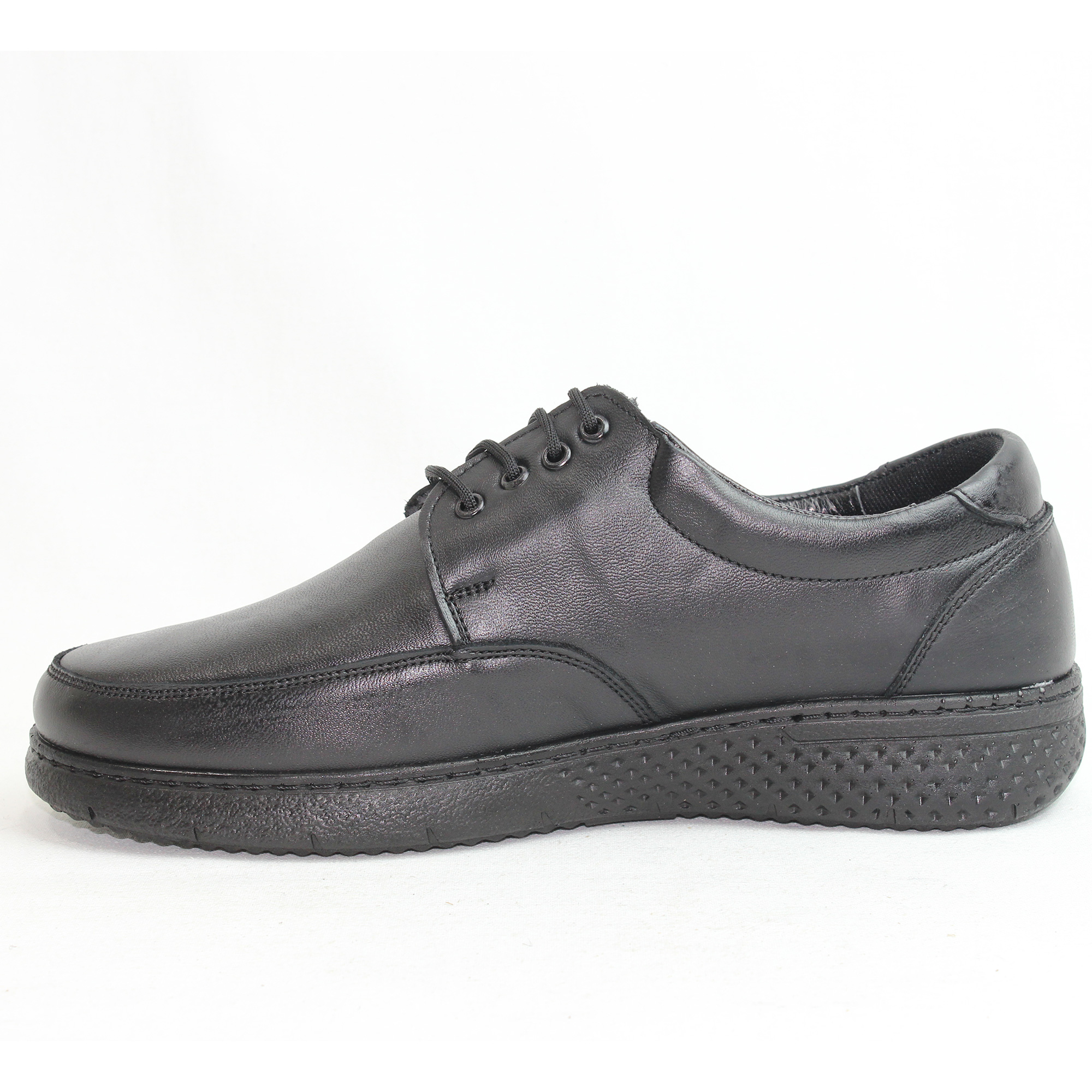 Obucca Siyah Deri Bağlı Topuk Jelli Günlük Poli Ayakkabı Obucca Siyah Deri Bağlı Topuk Jelli Günlük Poli Ayakkabı