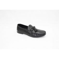 Footmark Tpu 207 Siyah Lazerli Antik Deri Ayakkabı